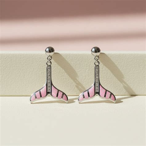 Silver Mermaid Tail Dangle Earrings – Silzze