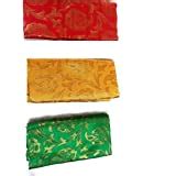 Buy Silk-Cotton Blouse Piece Material for Women, Unstitched, Combo of 5 ...