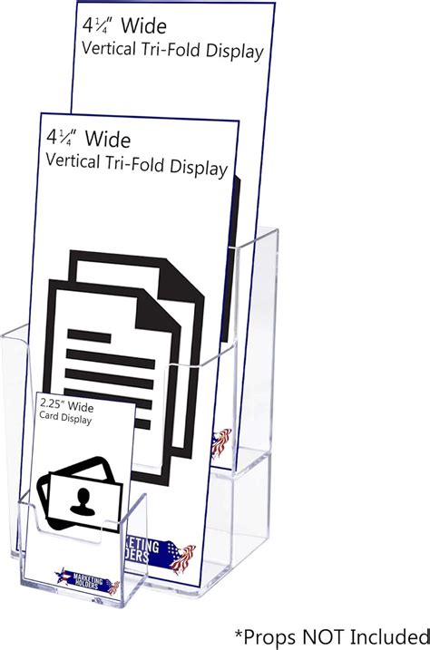 Buy Marketing Holders 4W Pamphlet Display with Attached Vertical ...
