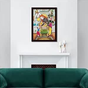 Tamatina Traditional Religious Wooden Texture Framed Canvas Painting ...