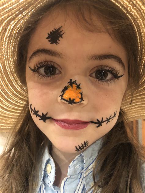 Scarecrow Makeup | Face painting halloween, Easy halloween face ...
