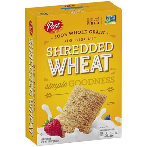 Post Shredded Wheat Whole Grain Breakfast Cereal, 15 Oz - Walmart.com