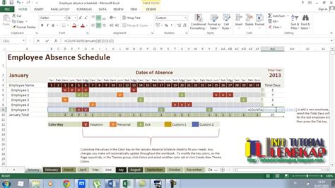 Image result for Employee Absence Schedule Excel Tutorial