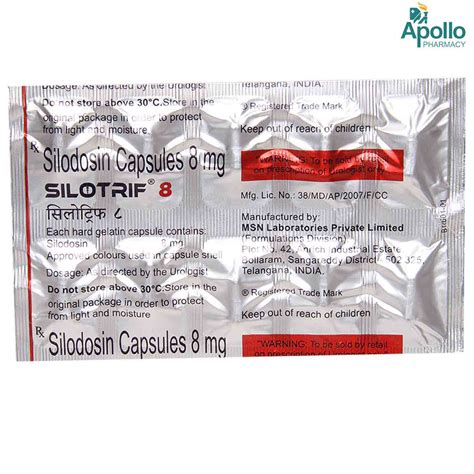 SILOTRIF 8MG CAPSULE 10'S Price, Uses, Side Effects, Composition ...