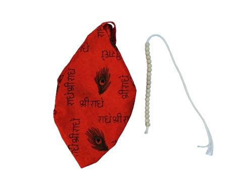 FIRMUS Cotton Shri Radhe Printed gomukhi jaap Bag with sakshi mala/jaap ...