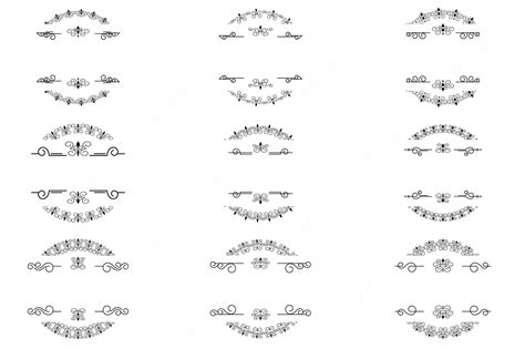 Premium Vector | Classic ornament frame, vintage border set premium vector