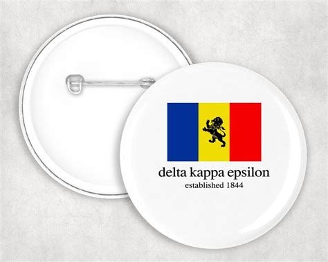 Delta Kappa Epsilon Flag Button - Greek Gear