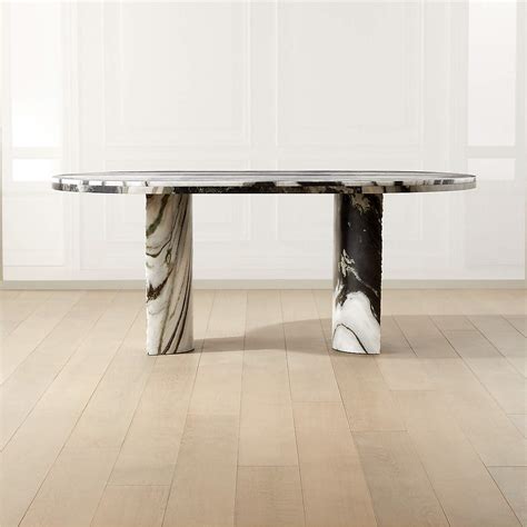 Julius 72" Oval Marble Dining Table + Reviews | CB2 Canada