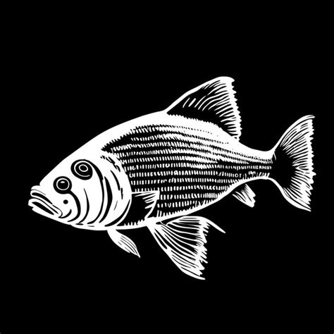 Vis hand getekende cartoon sticker pictogram concept geïsoleerde ...