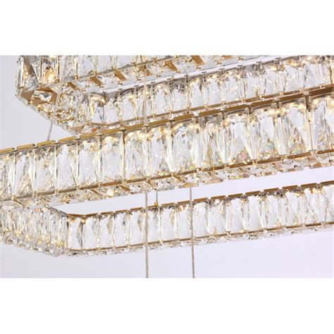 Elegant Decor Home Furnishing 3 -Light Gold Modern/contemporary Crystal ...