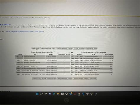 What does the x mean In 1X52? On the Georgia tech course equivalency ...