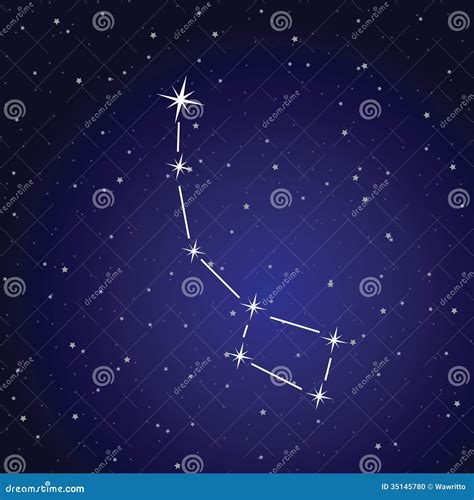 Vector Illustration of Ursa Minor Constellation Stock Vector - Illustration of astronomy, horror ...