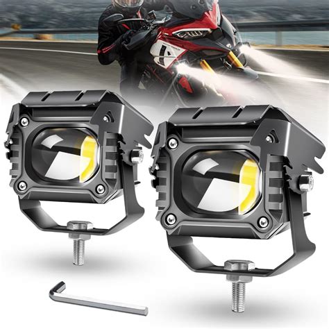 Amazon.com: Nedriove Motorcycle Fog Lights Motorcycle Auxiliary Driving ...