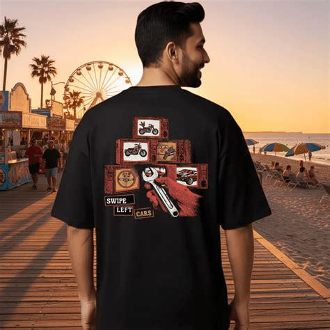 Home Swipe Left Cars Black Unisex Streetwear with Front & Back Design