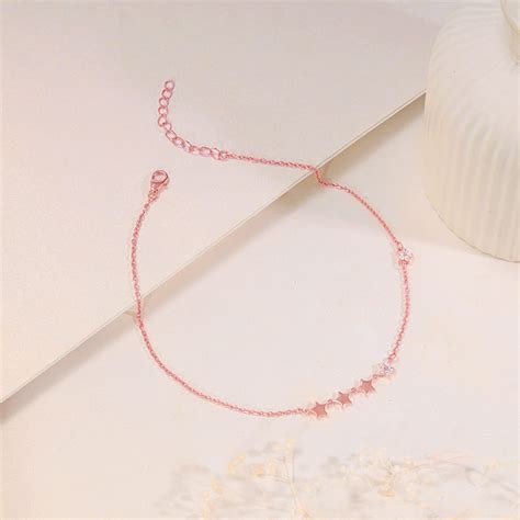 Buy Rose Gold Tetrad Stars Anklet Online | GIVA Jewellery – GIVA