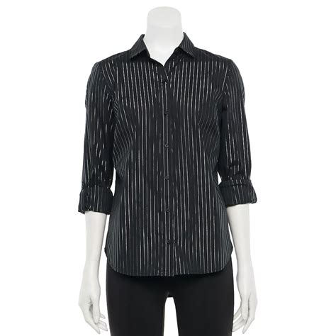 Women's Apt. 9® Structured Essential Button-Down Shirt