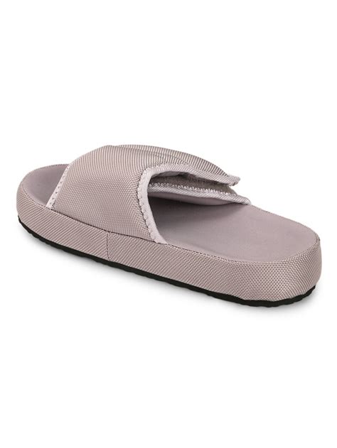 Grey Broad Strap Slip-on Flats – Truffle Collection