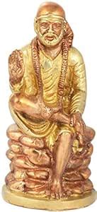 Buy Exotic India Shirdi Sai Baba - Brass Statue - Color Copper Gold ...
