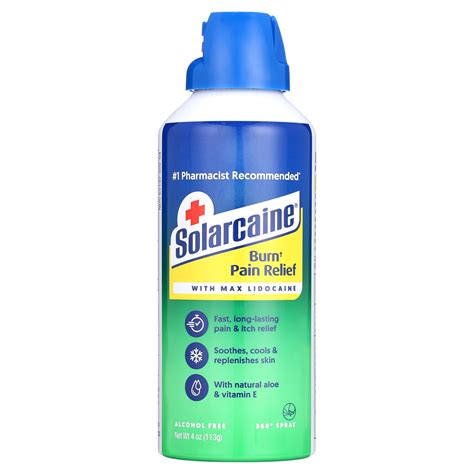 Solarcaine Cool Aloe Sunburn Relief Spray with Lidocaine to Replenish Skin, 4 oz - Walmart.com
