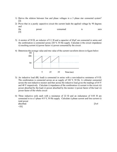 BEE test1 - BEE practice questions - Derive the relation between line ...