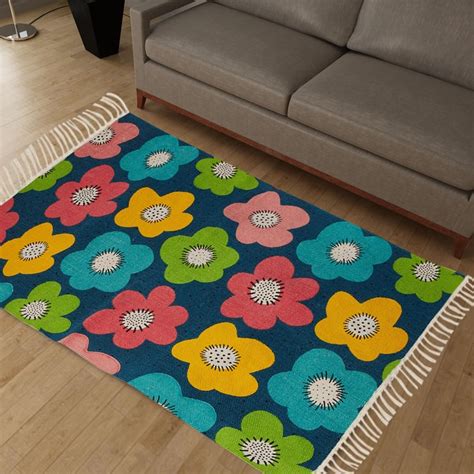 Buy Corsica Retroglitz Cotton Woven Dhurrie - 90x150cm from Corsica by ...