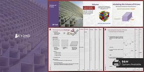 Volume of Prisms Lesson Pack