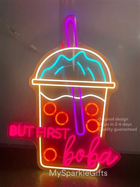 Original Personalized Boba Tea Shop Neon Sign Milk Tea LED Neon Light ...
