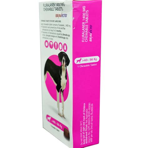 Bravecto Chewable 1400Mg Tablet For Dog - 40-56 kg | Zigly