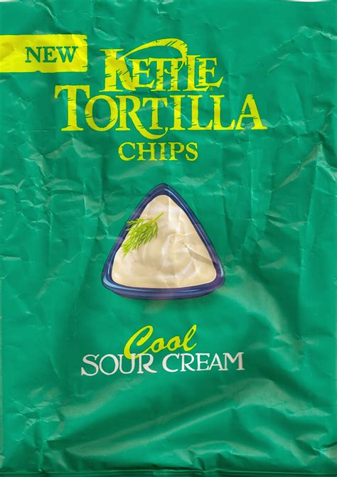 Cheeseburger Crisps & Other Stories: Kettle Tortilla Chips Cool Sour Cream