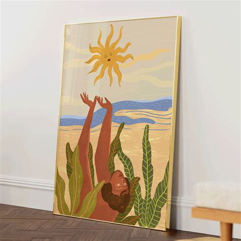 Nook x Arty Guava - Sun Worship | Aesthetic Boho Framed Wall Art – Nook ...