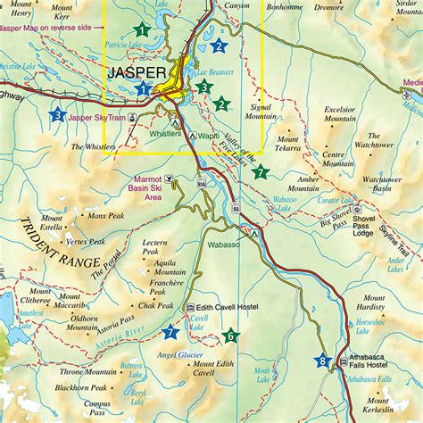 Jasper National Park Map | Gem Trek Maps