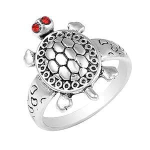 M Men Style Decent Design Tortoise Turtle Charm Silver Metal Ring for ...