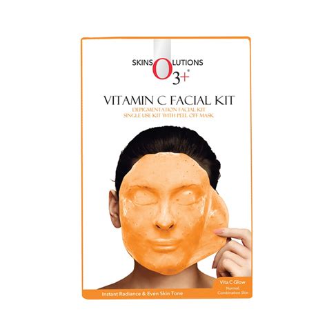 O3+ Vitamin C Facial Kit 45g with Peel Off Mask for Instant Radiance a ...