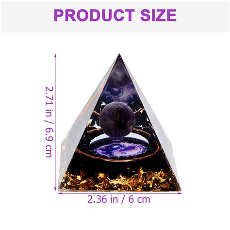 Buy TINKSKY Pyramid Crystal Pyramids Statue Egyptian Figurine Orgone ...