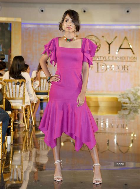 Model walks the ramp for Joya - Fashion & Lifestyle in NSCI, Mumbai ...