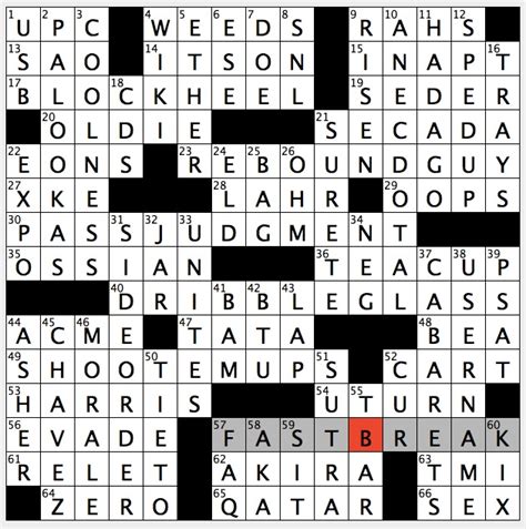 Rex Parker Does the NYT Crossword Puzzle: Bard of Gaelic legend / WED 1 ...