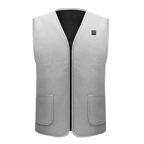 MYADDICTION Polyester Blend Mens Electric Heating Vest Standard Length ...