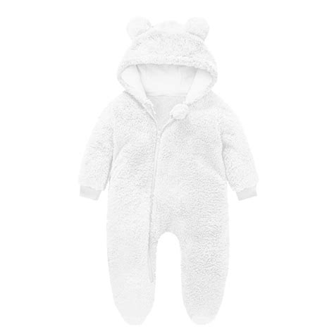 bbymog Baby Girl Winter Clothes Fleece Warm Baby Snowsuit Long Sleeve ...