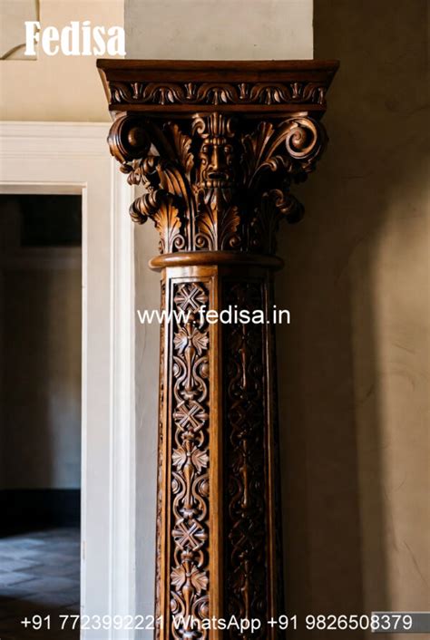 Wooden Pillar Design for Luxury Homes - Fedisa