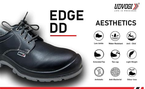 Udyogi Edge DD MF - VEGAN Safety Shoes for Men | Made with Lightweight ...
