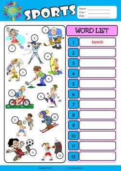 Image result for Sports Worksheet