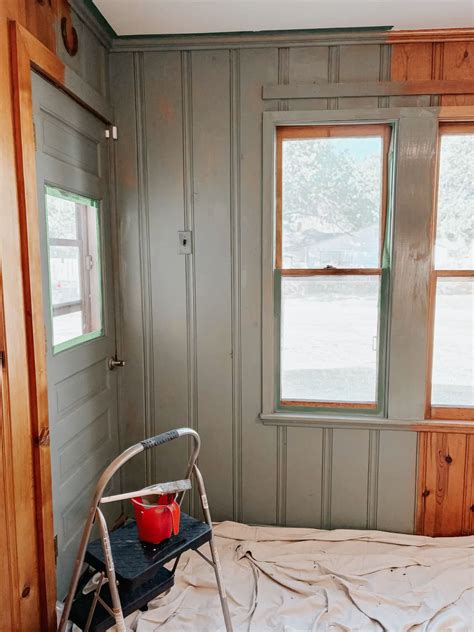 Painted Wood Panel in Living Room | House paint interior, Paneling ...