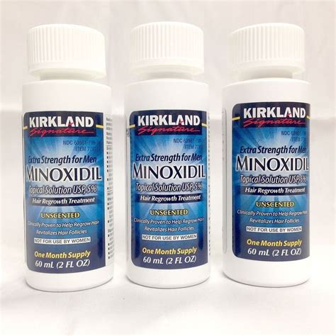 Kirkland 3 Months Supply Minoxidil 5% Extra Strength Hair Regrowth For ...