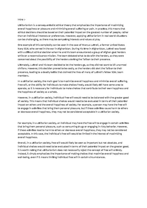 Utilitarianism - In practice, this means that ethical decisions should ...