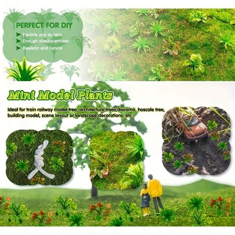 50 Peças Árvores e Plantas Artificiais Miniatura e Simulação - Arbustos ...