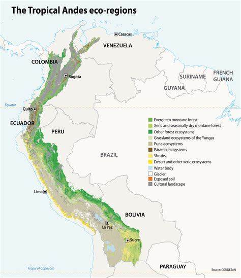 Andes Mountains Map