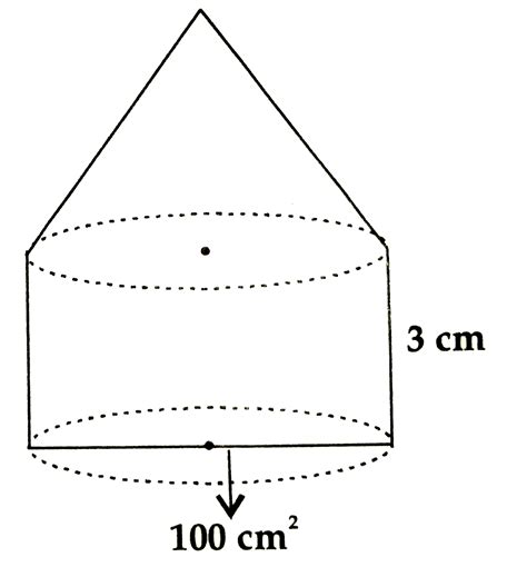A cylinder and a core have equal bases. The height of the cylinder is
