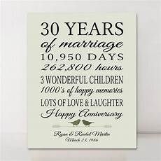 30 Year Wedding Anniversary Gift For by 30th Anniversary Gift Personalized Gift 30 Years Married Gift 30 Year Wedding Anniversary Gift For