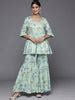 Buy Green Printed Cotton Tunic With Palazzos Online at Rs.1223 | Libas