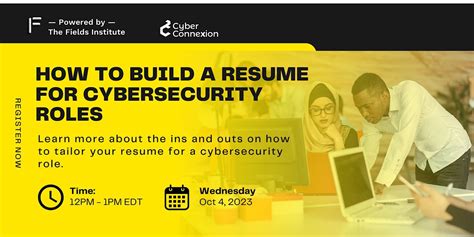 How to Build a Resume for Cybersecurity Roles, October 4 2023 | Online ...